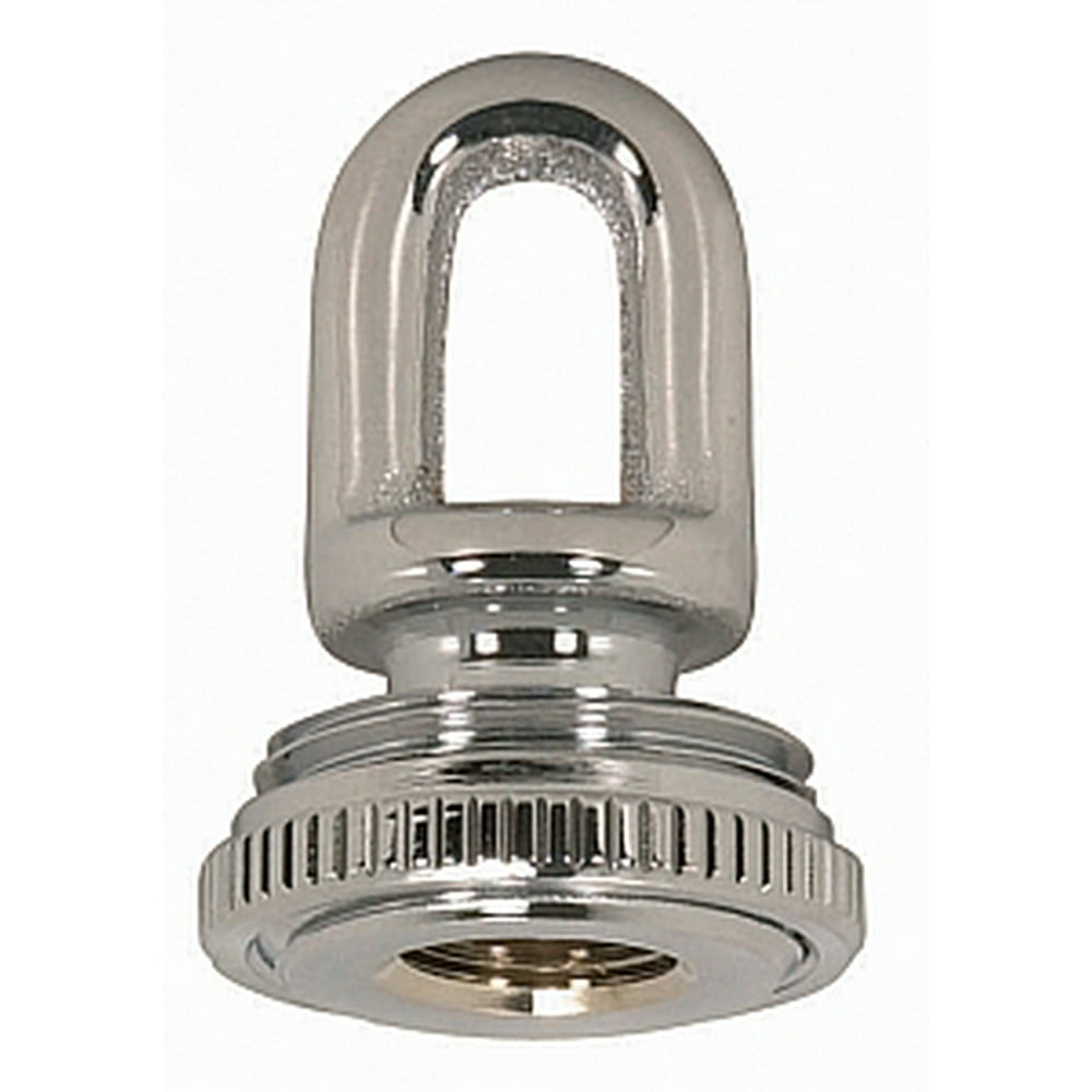 Satco 1/4 IP Cast Brass Screw Collar Loop with Ring 1/4 IP Fits 1in Canopy Hole Ring Polished