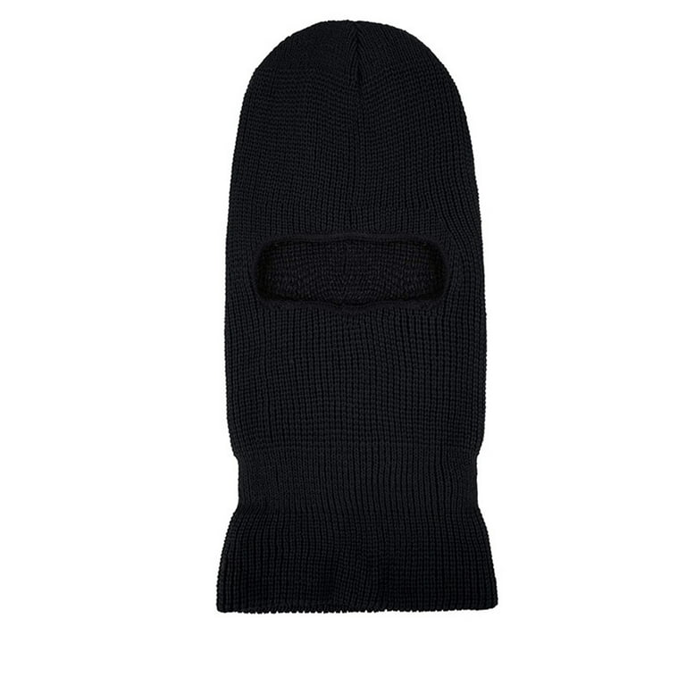 All-match Letter V Embroidered Knitted Hat Face Mask 3 Holes Balaclava Ear  Protection for Winter Outdoor Activities H7EF