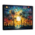 thumbnail image 2 of Designart Multi-Color Traditional black framed wall art, Palms & Palm Trees framed wall Art, Colorful Palm Trees composition I , Palms & Palm Trees framed wall art decor, 32x16 inches black frame, 2 of 5