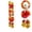 B-Red, variant on Rainbow Ribbon Banner Flag for Outdoor Courtyard Garden Decoration, Colorful Striped Bunting for Party Birthday Wedding Celebration
