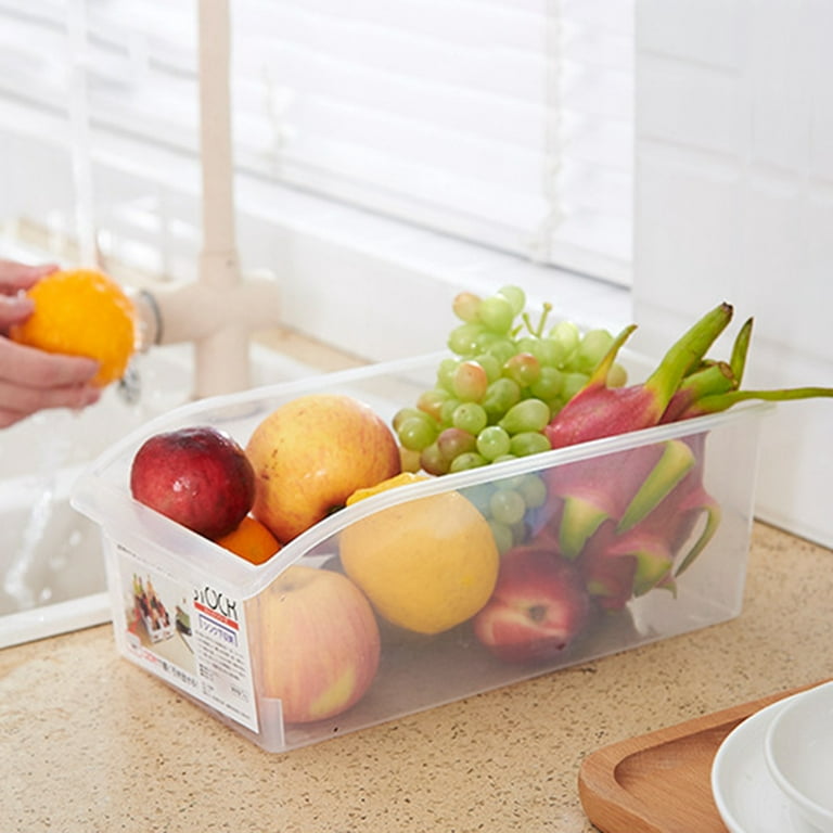 Xyer Plastic Clear Fridge Drawer Basket Kitchen Food Fruit Storage Box  Organizer 