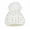 White, variant on Hwmodou Toddler Winter Hat Children Baby Knitting Wool Hemming Hat Keep Warm Hiarball Rhinestone Cap Kids Beanie