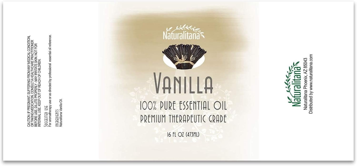 Vanilla Scented Essential Oil 16 oz for Diffuser, DIY Fragrance, Bath Bombs, Candle & Soap Making