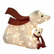 Alta Innova 2.6 ft. LED Mamma and Baby Polar Bear Family Yard Decoration