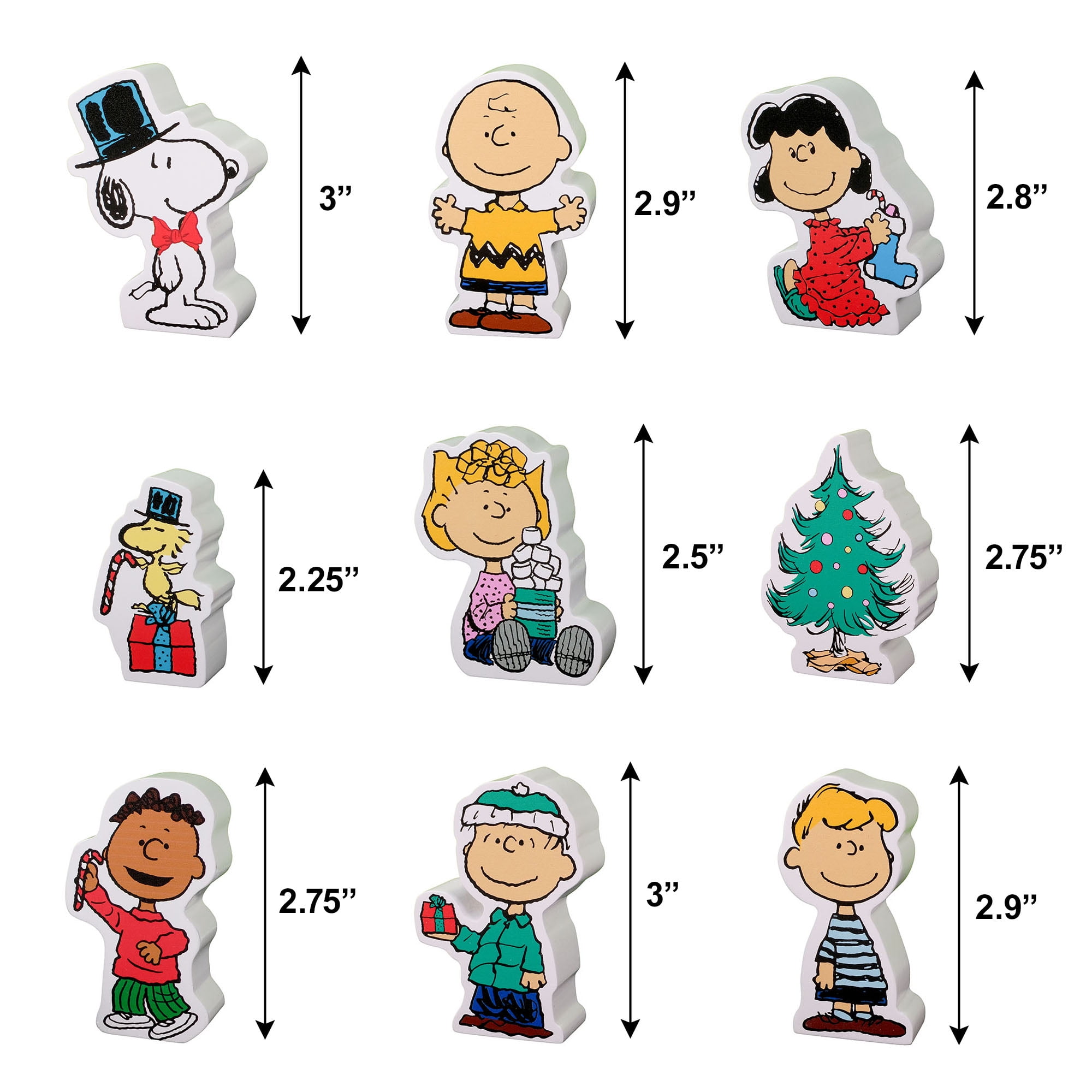 Peanuts 9 Piece Chunky Wood Block Set