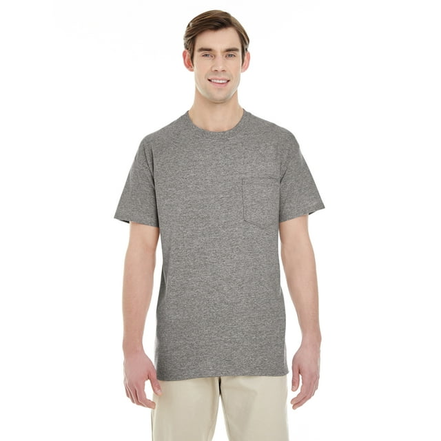 Adult Heavy Cotton 5.3 Oz. Pocket T-Shirt