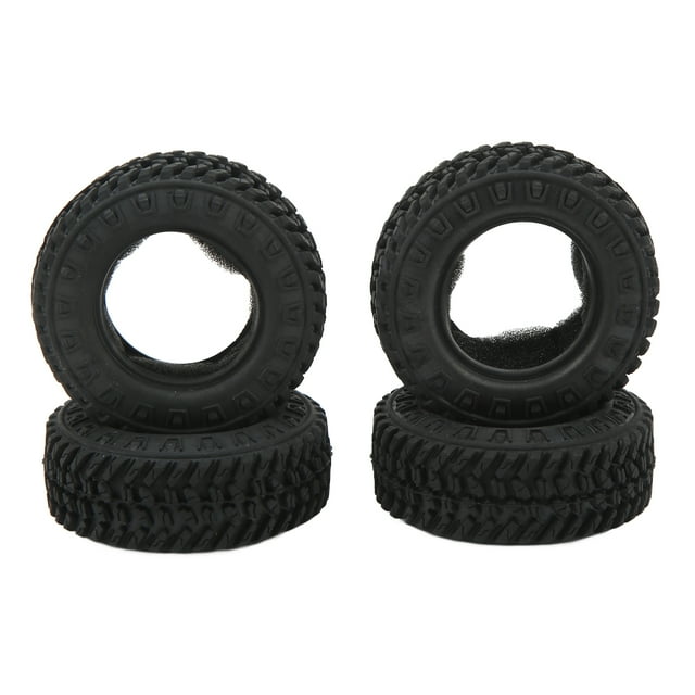 Pneus de Roue sur Chenilles RC, 1.25in Éponge Doublure Pneus en Caoutchouc RC 4PCS pour la Conduite sur Route