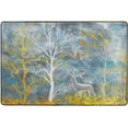 thumbnail image 4 of Dreamtimes Autumn Deer Forest Area Rug 72x48in Fall Golden Tree Non-Slip Floor Carpet Comfort Floor Mats Decor for Indoor Living Dining Room and Bedroom Area, 4 of 7