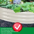 thumbnail image 3 of Galvanized Metal Planter Box, Round Design Open Bottom Drainage for Flowers and Vegetables Growing, 3 of 7