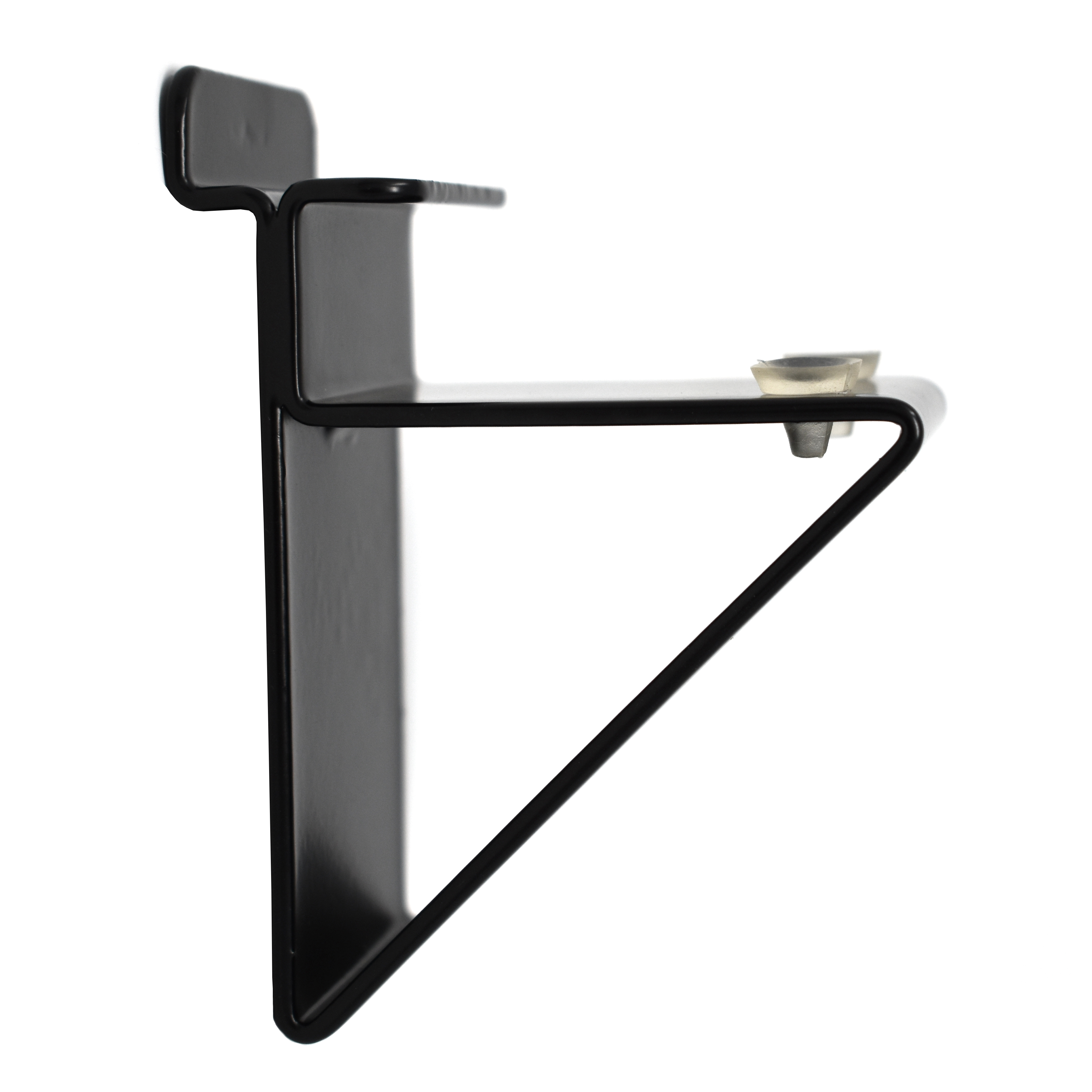 Black 20 Pack Low Profile Support for 3/4 Thick Wooden Shelves up to 14 D Slatwall Wood Shelf