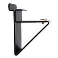 thumbnail image 5 of Slatwall Wood Shelf Bracket, Low Profile Support for 3/4" Thick Wooden Shelves up to 14" D, Black, 50 Pack, 5 of 6