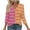 Hot Pink, variant on WTOBBY Women's V-Neck Casual Tunic Tops with 3/4 Sleeve, Loose Fit Basic Shirts, Striped Plaid Print Blouse for Fashion Comfort Everyday,Black L