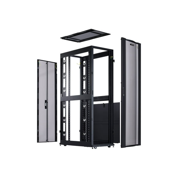 CyberPower Carbon CR42U11001 - Rack cabinet - black, RAL 9005 - 42U - 19"