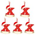 thumbnail image 1 of Agiferg Christmas Little Red Hat Letter Pendant DIY Writable Name 26 Letter Pendant 5PCS, 1 of 5