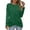 U, variant on 2026 Women Casual Long Sleeve Cross Over Round Neck Top Solid Color Loose Fit Chiffon Blouse With Bronzing Womens Tops AB