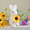 thumbnail image 4 of 8"H Foam Rabbit Statue Bunny with Sunflowers Sculpture Outdoor Statues Indoor Decor Animal Ornament for Home Garden Lawn Yard Patio Balcony Gifts Birthday Easter Housewarming Christmas, 4 of 7