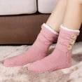 thumbnail image 2 of LEMZONE Women's Winter Slipper Socks Warm Cozy Fuzzy Fleece-lined Cabin Socks with Grippers, 2 of 5