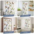thumbnail image 5 of Spring Leaves Colorful Bird on White Shower Curtain for Bathroom, Watercolor Branch Waterproof Shower Curtains Washable Quick Dry with Hooks Bathtub Curtains 36x72IN, 5 of 9