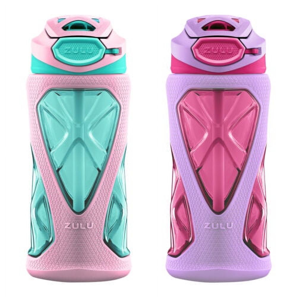 ZULU Torque Kinder-Trinkflasche 340 Ml – Mit Klapphalm, Auslaufsicher, BPA-frei