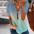 thumbnail image 2 of Giftesty Womens Blouses and Tops Clearance Women's V-Neck Casual Floral Print T-shirt Short Sleeve Tunic Tops Blouse, 2 of 5