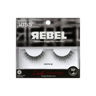KISS Lash Couture Rebel, False Eyelashes, Volume Up, 12 mm, 1 Pair