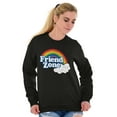 thumbnail image 5 of Friend Zone Funny LGBTQ Cute Rainbow Women Crewneck Sweatshirt Brisco Brands M, 5 of 6