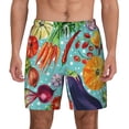 thumbnail image 3 of Uemuo Vegetable Pattern Mens Swim Trunks Quick Dry Board Shorts with Mesh Lining, Stretch Beach Shorts Quick Dry No-Chafing Board Shorts-Small, 3 of 9
