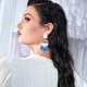 thumbnail image 5 of Pendientes colgantes de nube de arco iris Sailing de resina ligera para mujeres y niñas, 5 of 5
