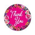 thumbnail image 1 of Darling Souvenir Round 45 Pcs Floral & Vines Border Pink Thank You Stickers Envelope Seal-1.6 Inches, 1 of 4