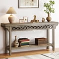 thumbnail image 1 of Tribesigns 70.8-Inch Solid Wood Long Console Table, Farmhouse Entryway Table with Storage, Narrow Sofa Table Grey Couch Table for Living Room Entryway Hallway (Gray), 1 of 7