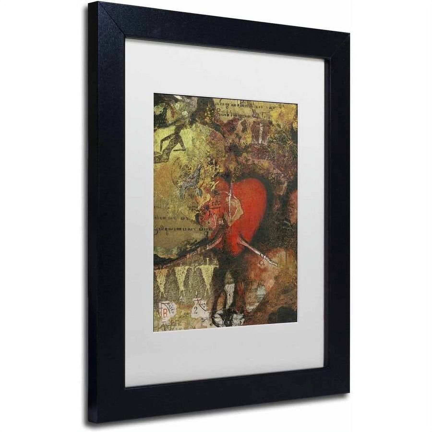 Trademark Fine Art 'Heart' Canvas Art by Nick Bantock, White Matte, Black Frame
