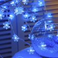 thumbnail image 4 of Snowflake String Lights, 10ft 20LED String Lights Blue Snowflake Lights Snowflakes Plastic Fairy Lights Decorations, 4 of 8