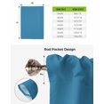 thumbnail image 6 of Wave Blue Tie Up Curtains for Kitchen Bathroom Bedroom Windows 63 Inch Length, Pure Blue Solid Color Simple Minimalism Art Balloon Drape Curtains Shade Rod Pocket Drapery Curtain Panel, 52"x63", 6 of 7