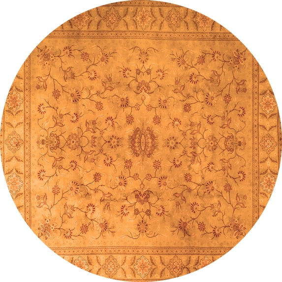 Ahgly Company Indoor Round Persian Orange Traditional Area Rugs, 5' Round