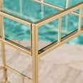 thumbnail image 3 of Afuera Living Modern Outdoor Iron and Glass Bar Cart in Gold, 3 of 17
