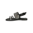 thumbnail image 4 of Women Clear Open Toe Rhinestone Embellished Slingback Flat Sandal 19092, 4 of 5