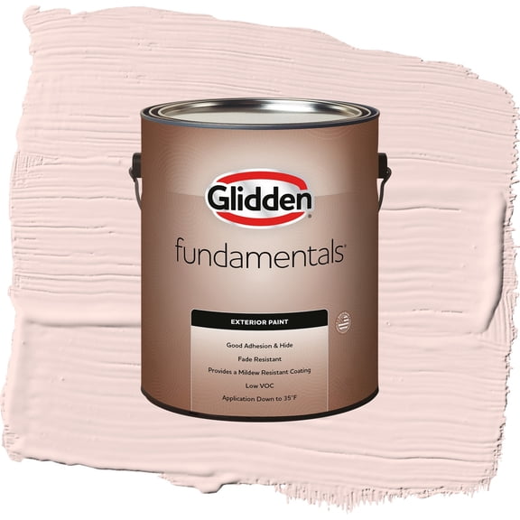 Glidden Fundamentals Ballet Slipper / Pink, Satin Exterior Paint, 1 Gallon