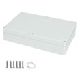 thumbnail image 1 of Project Box ABS Plastic Junction Box IP65 Waterproof Weatherproof Electrical Enclosoure Power Box for Electric Gray White 10.4"x 7.2"x 2.4"(263 x 182 x 60mm), 1 of 7