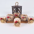 thumbnail image 3 of Set of 10 Christmas Wooden Candle Holder Gift, Noel New Year Xmas Favors, 3 of 6