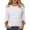 White #7, variant on KDDYLITQ 3/4 Sleeve Tops for Women with Buttons Crew Neck Summer Casual Blouses 2026 Beach Vacation Shirts Pink L