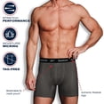 thumbnail image 2 of Reebok Men's Performance Boxer Briefs (4 Pack) (Large, Black/Fig/Grey), 2 of 6