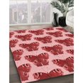 thumbnail image 3 of Ahgly Company Machine Washable Indoor Rectangle Transitional Pastel Pink Area Rugs, 4' x 6', 3 of 7