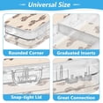 thumbnail image 4 of Plastic Pencil Box Large Capacity Pencil Boxes Clear Boxes with Snap-Tight Lid Stylish Office Supplies Storage Organizer Box Cute Brown Bow, 4 of 7