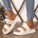 thumbnail image 2 of Bmisegm Cool Slippers Female Soft Soled Non Slip Wear Resisting Flat Beach Flops Lady Sandals Women Slippers Sandals Women Summer White 7, 2 of 6