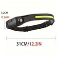 thumbnail image 5 of LED+COB USB Rechargeable Headlamps with Motion Sensor, Multiple Sets, Portable Emergency Light, Ideal for Running, Fishing, Camping, Hiking & Climbing, 5 of 15