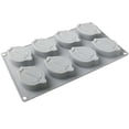 thumbnail image 2 of 8-Cavity Silicone Baking Mold - Non-Stick Cake Pan for Muffins Cupcakes Soap - Flexible Baking Tray - Lemon, 2 of 7