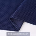 thumbnail image 5 of GlowSol 30"W x 24"L Cafe Curtains Waffle Weave Light Filtering Kitchen Window Curtain Sets for Bathroom, Navy Blue, 2 Panels, 5 of 7
