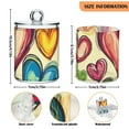 thumbnail image 3 of High-value clear storage jars keep life organized and within reach! Colorful Hearts Pattern, 3 of 7