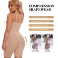 thumbnail image 6 of MISS COCOLI Women Shapewear Full Body Tummy Control Bodysuit Mid Thigh Body Shaper Butt Lifting, 6 of 8