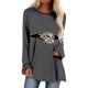 thumbnail image 1 of Blusa de manga larga con cuello redondo para mujer, camisetas informales con estampado de animales Pompotops  FGAJ741, 1 of 5